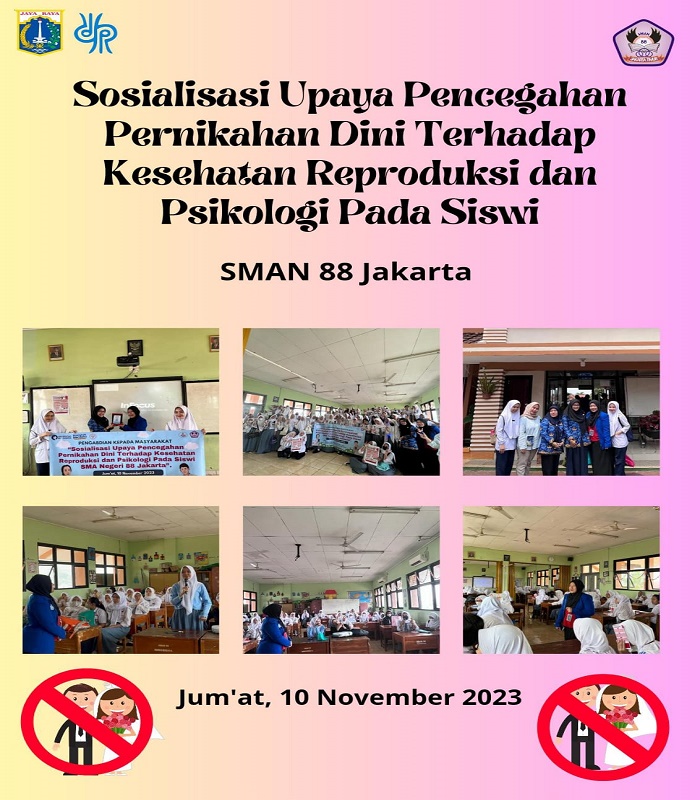 Sosialisasi Upaya Pencegahan Pernikahan Dini Terhadap Kesehatan Produksi Psikologi pada Siswi