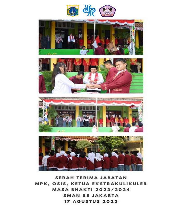 Serah Terima jabatan MPK, OSIS, Ketua Ekskul Masa Bhakti 2023-2024