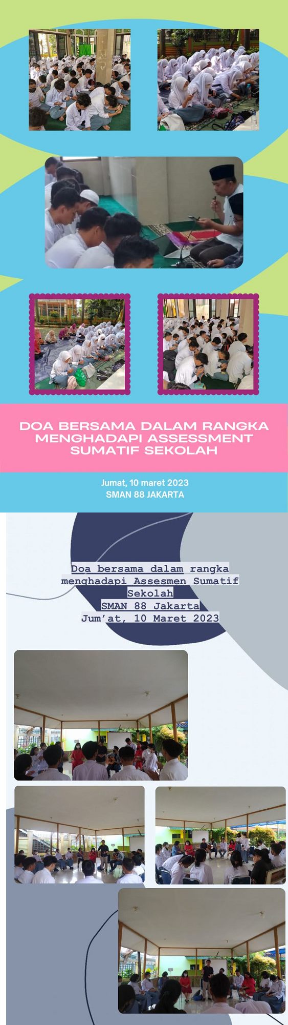 Doa Bersama Dalam Rangka Menghadapi Asesmen Sumatif Sekolah