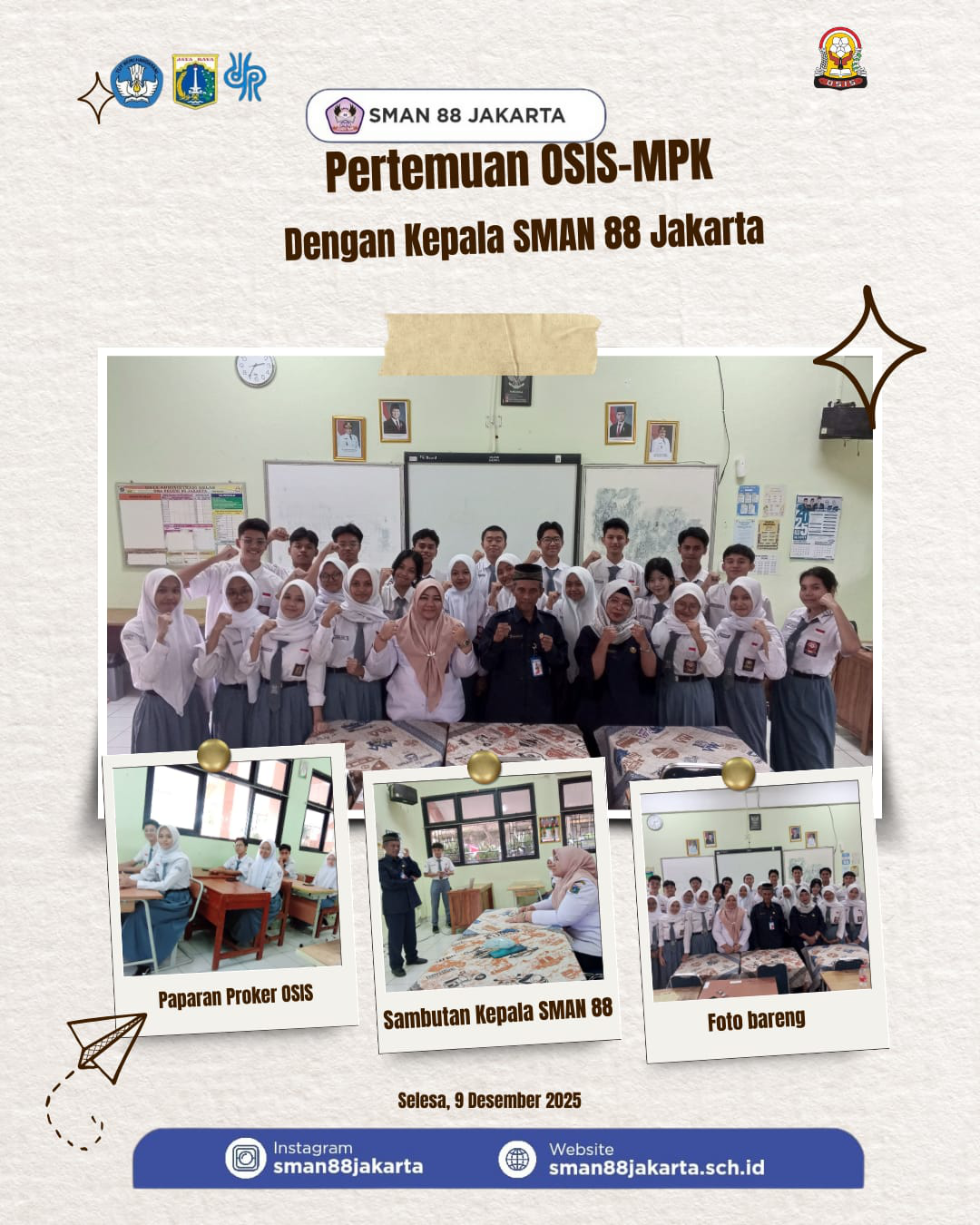 PERTEMUAN OSIS MPK DENGAN KEPALA SMAN 88 JAKARTA
