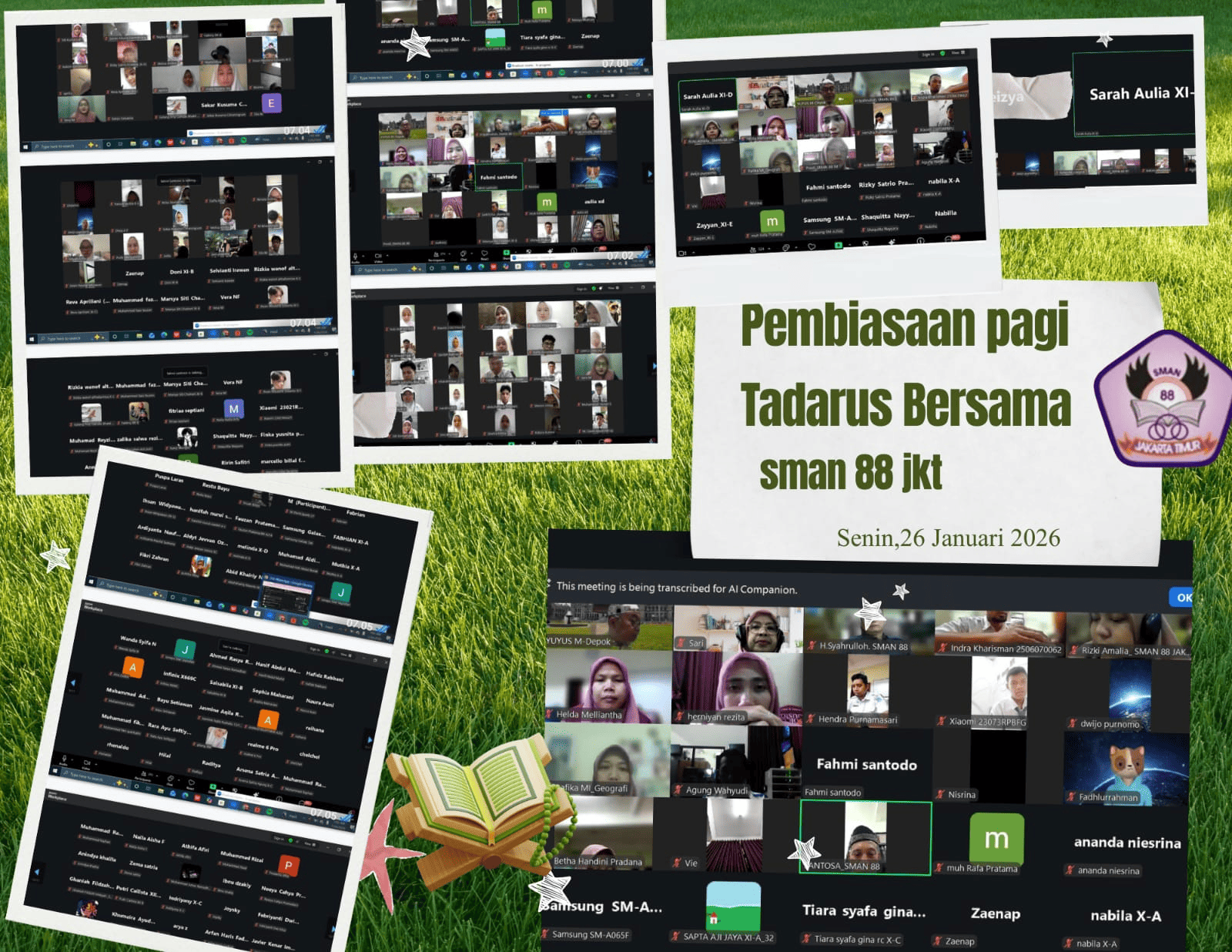 PEMBIASAAN PAGI DAN PELAKSANAAN PJJ SMAN 88 JAKARTA