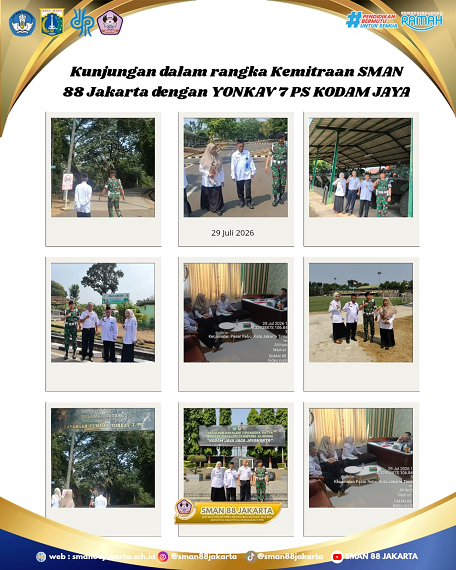 KUNJUNGAN dan KERJASAMA KEPALA SMA NEGERI 88 JAKARTA DENGAN BATALYON KAVALERI 7/PS